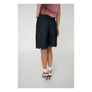 Stella Nova - Ribbed Cotton Shorts | Dark Blue