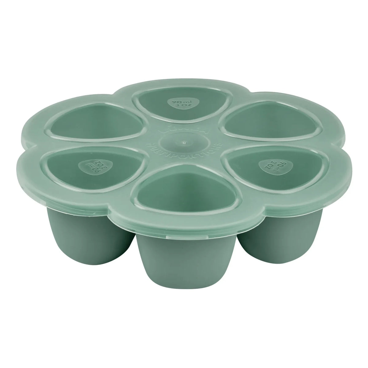Béaba - Silicone Multi-Compartment Mold - 6 x 90 ml | Sage