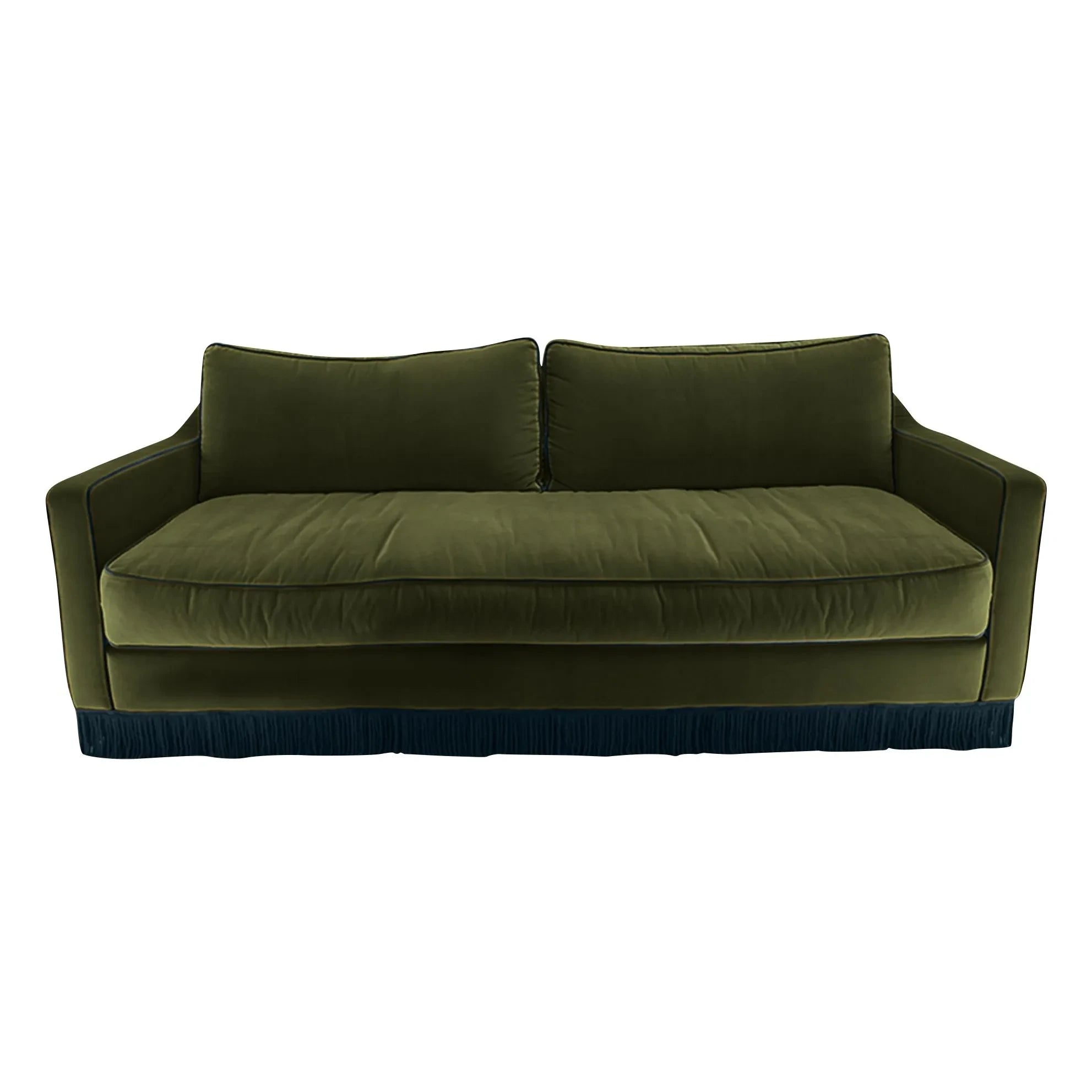 House of Capricorn - Afonso 3-Seater Velvet Sofa | Green