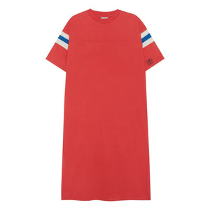 The Campamento - Oversize Contrast Striped Dress | Red