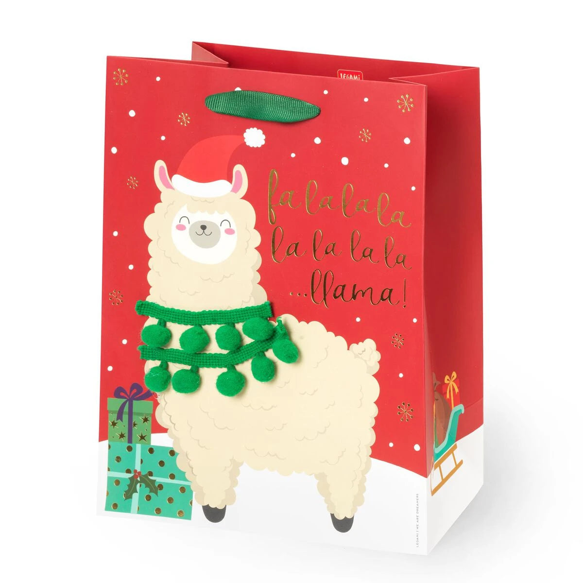 Legami - Llama Christmas Gift Bag - Medium