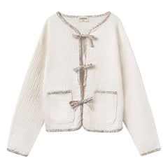Cozmo - Vinca Organic Cotton Fleece Jacket | Ivory