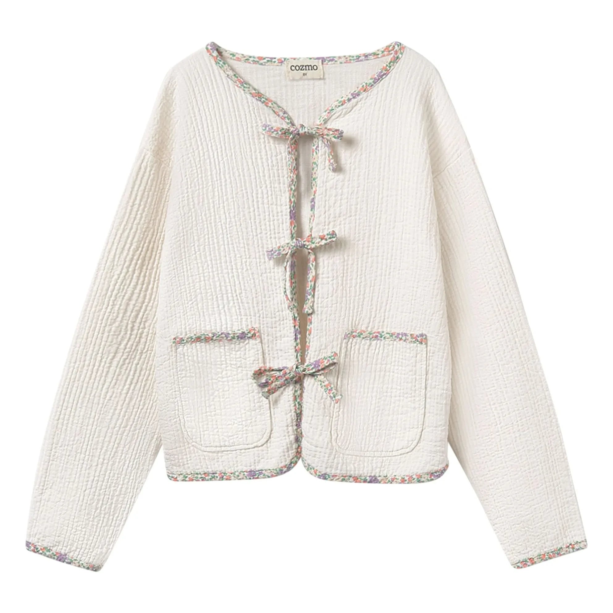 Cozmo - Vinca Organic Cotton Fleece Jacket | Ivory