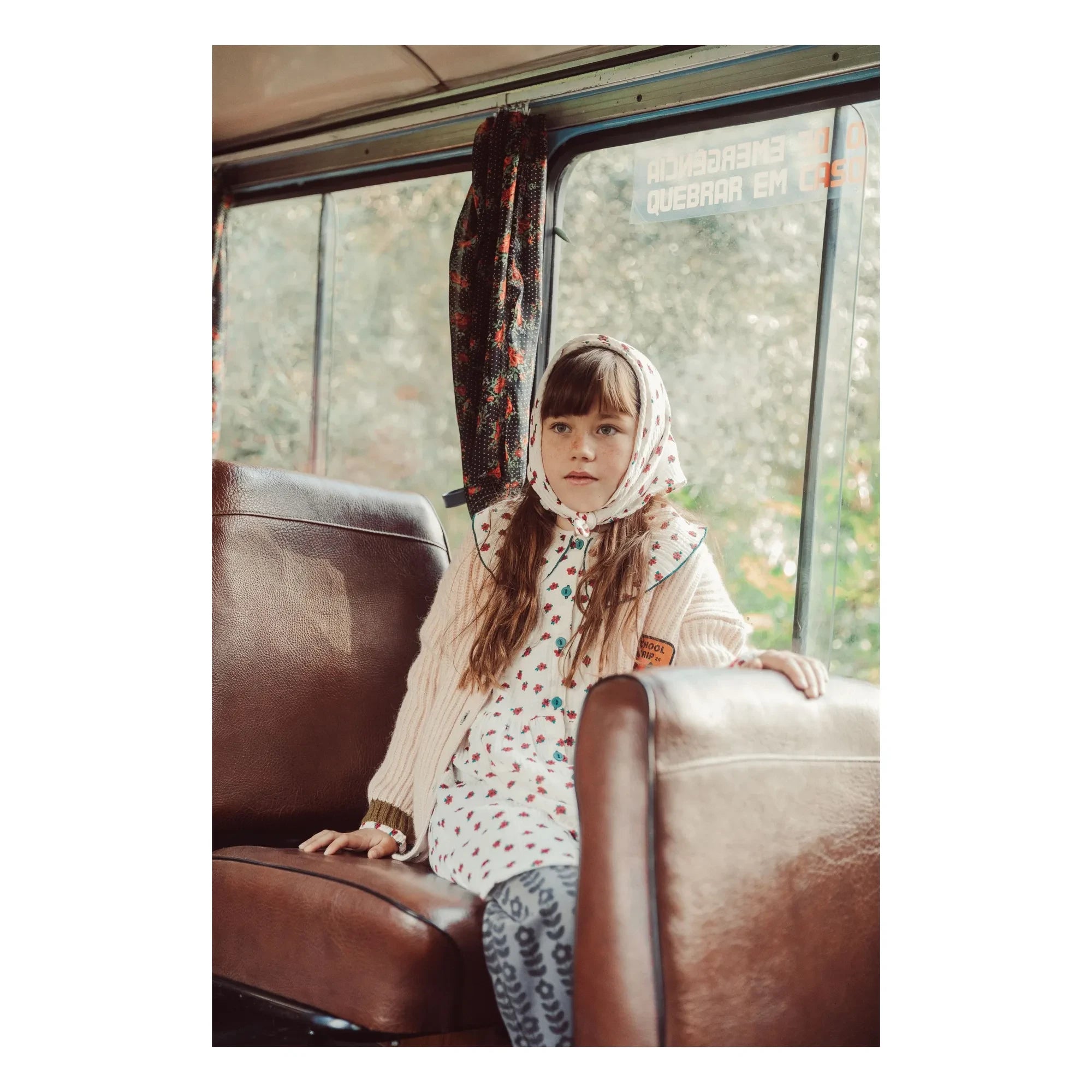 Piupiuchick - Organic Cotton Floral Bandana | Ecru