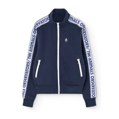 The Animals Observatory - Zebra Zip Sweat | Navy