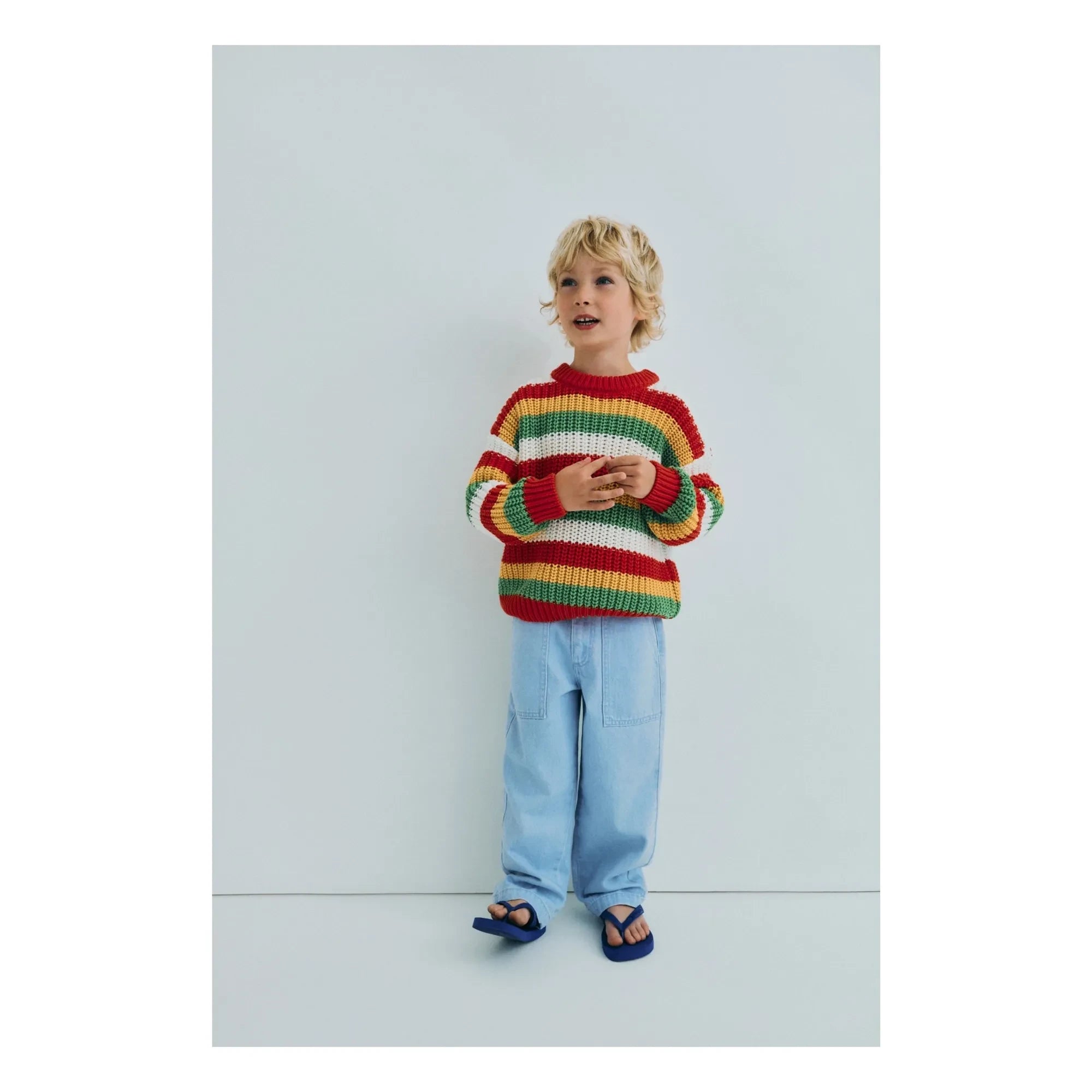 the new society - Lantana Striped Sweater | Red