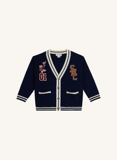 Stella McCartney Kids - Kolej Yünlü Hırka | Koyu Mavi