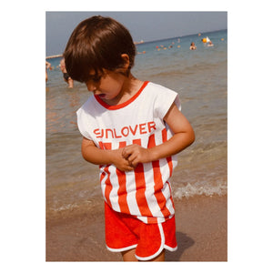Club Trésor - Sunlover Towel Fabric Top and Shorts Set | Red