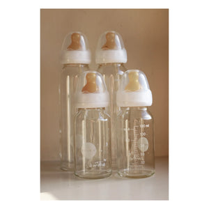 Hevea - Glass Baby Bottle 240 ml - 2-piece Set