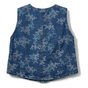 Sofie Schnoor - Carla Fleuri Denim Vest | Denim Blue