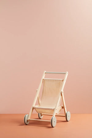 Kid's Concept - Wooden Doll Stroller | Off White