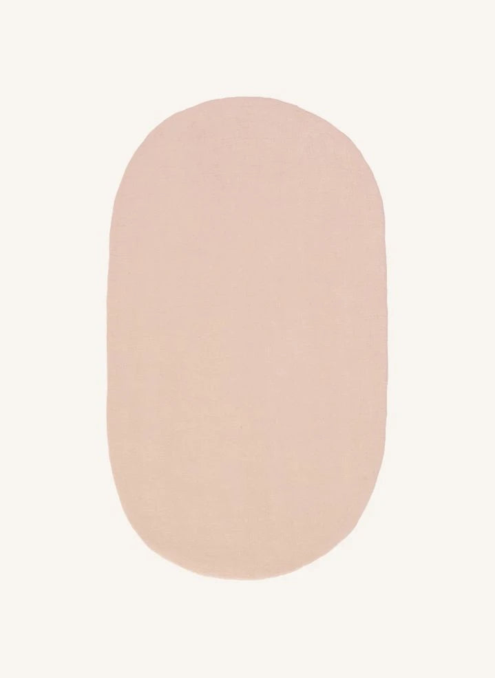 Muskhane - Oval Felt Carpet | Powder Pink