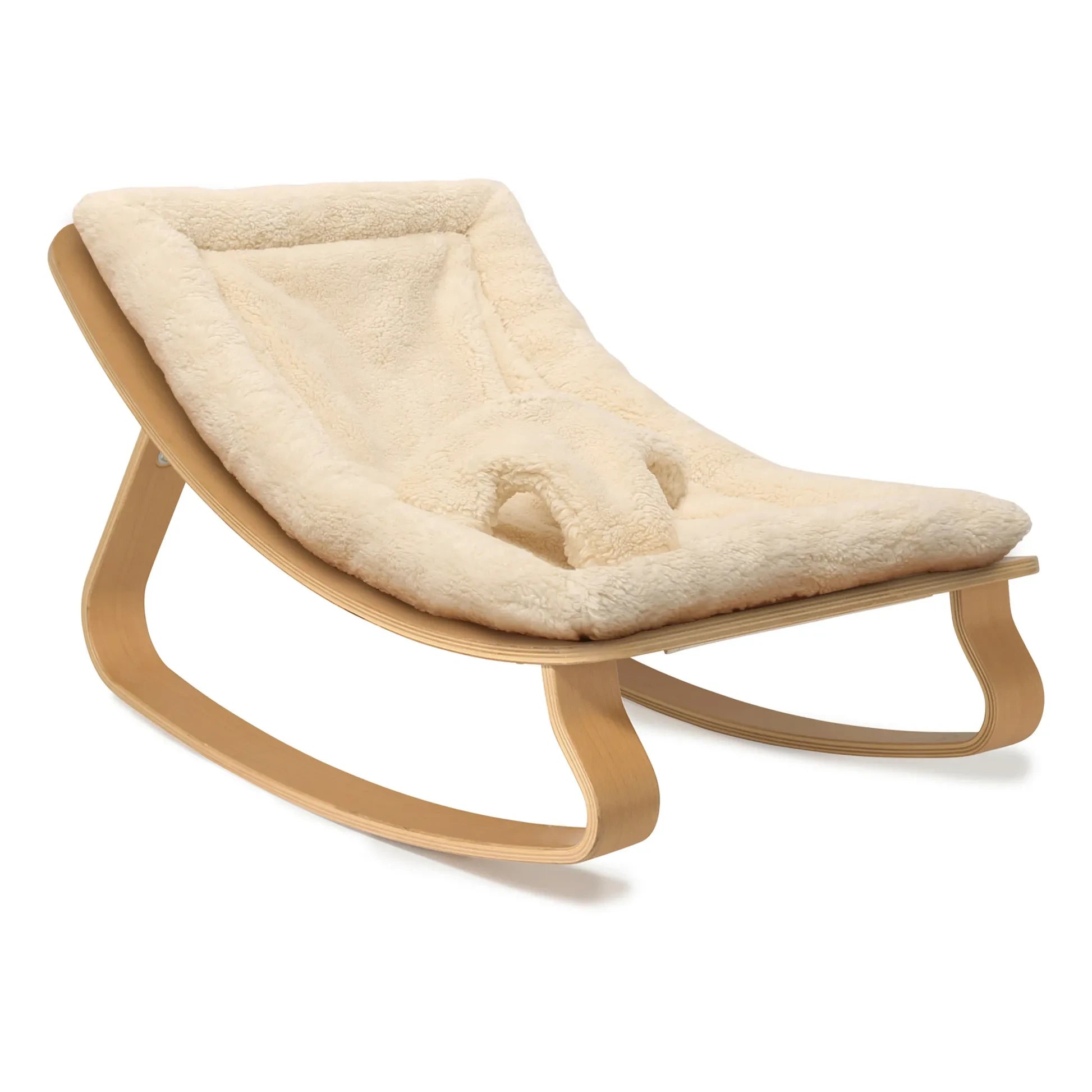 Charlie Crane - Levo Beech Wood Baby Rocker | Ecru