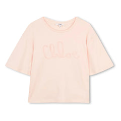 Chloé - Logo T-Shirt Made of Organic Cotton | Peach