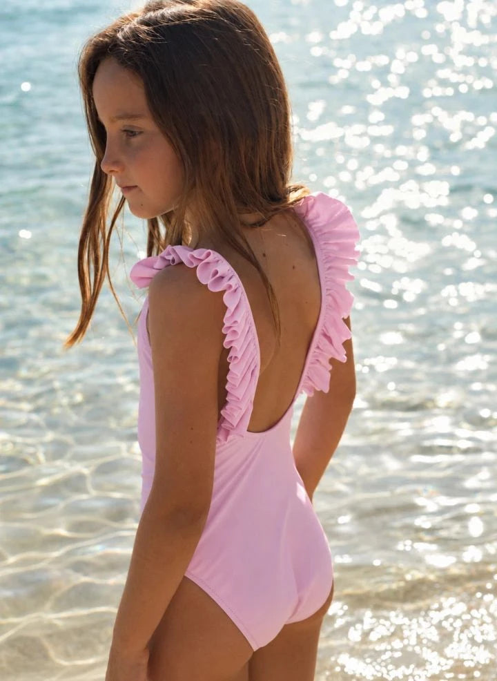 Lison Paris - Bora Bora One-Piece Swimsuit Made from Recycled Fibers | Powder Pink