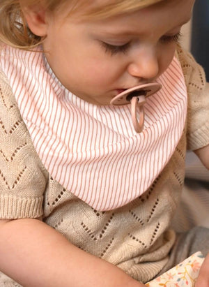 Cam Cam - Classic Striped Bandana Bibs - Set of 2 | Pink