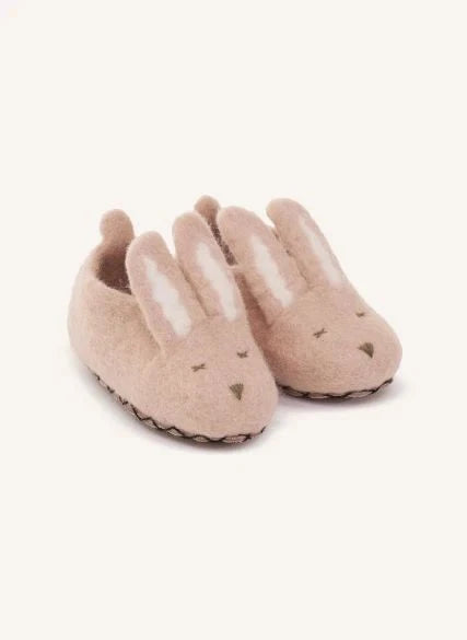 Muskhane - Felt Bunny Slippers | Powder pink