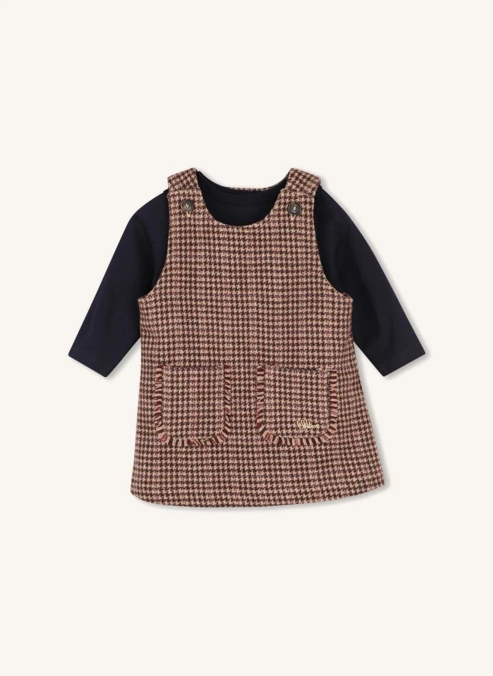 Chloé - Chloé checked dress and T-shirt set | Brown
