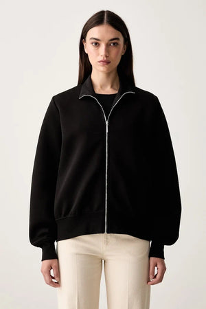 MM by Max Mara fermuarlı kadın pamuklu sweatshirt MMLVOLUME