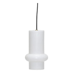 Hübsch - Low battery glass pendants | White