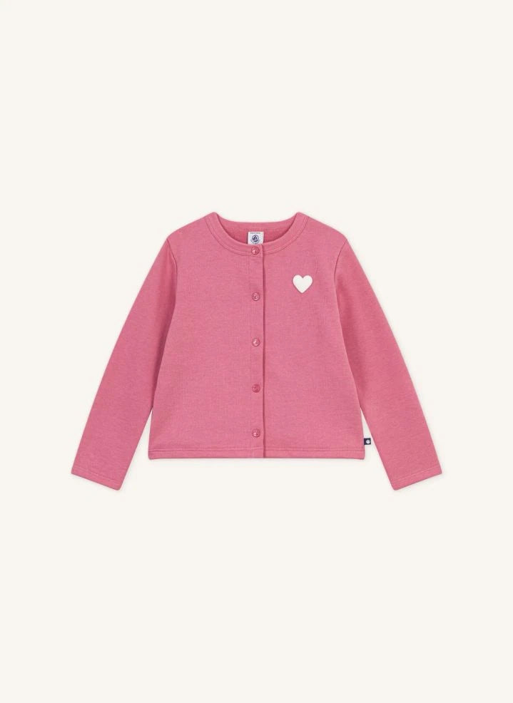 Petit Bateau - Organic cotton cardigan | Dusty Pink