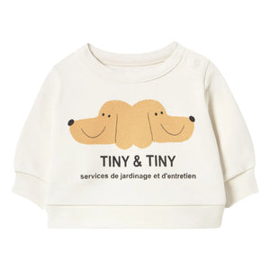 Tinycottons - Sweat Dogs Tiny & Tiny Organic Baby | White