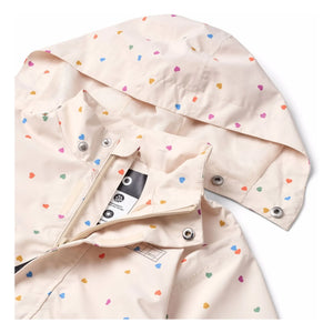 Molo - Waiton Cœurs Recycled Fiber Raincoat | Pale Pink