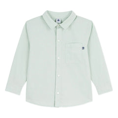 Petit Bateau - Sage | Plain Linen Shirt