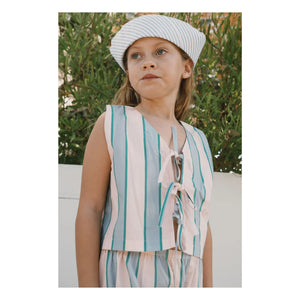 Tinycottons - Striped Knotted Top | Light Pink