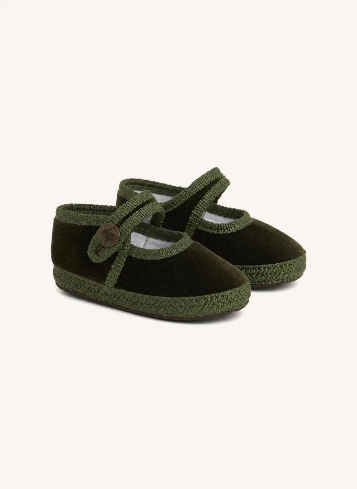 Folkloore - Velvet Slippers | Green
