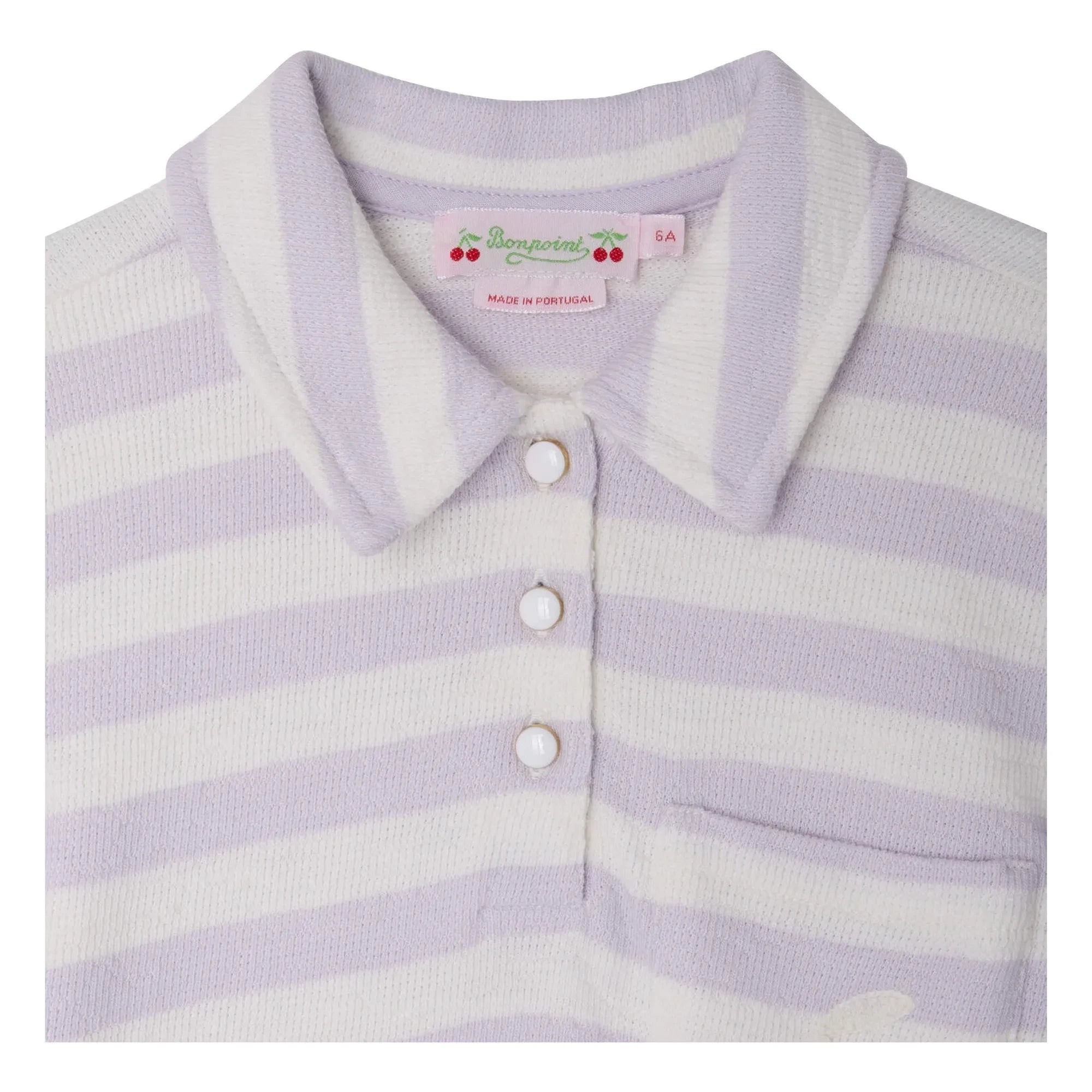 Bonpoint - Striped Female Wolf Dress | White