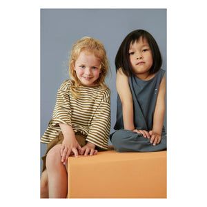 Gray Label - Box-Shaped Organic Cotton Top | Gray Blue