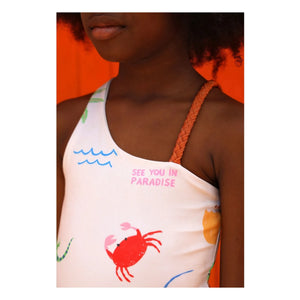 Pepita & Me - Marea Beach Asymmetric Swimsuit | Ecru