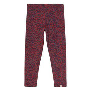 Cozmo - Organic Cotton Leopard Leggings | Red