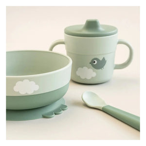 Done by deer - Happy Clouds Dinner Set | Sage