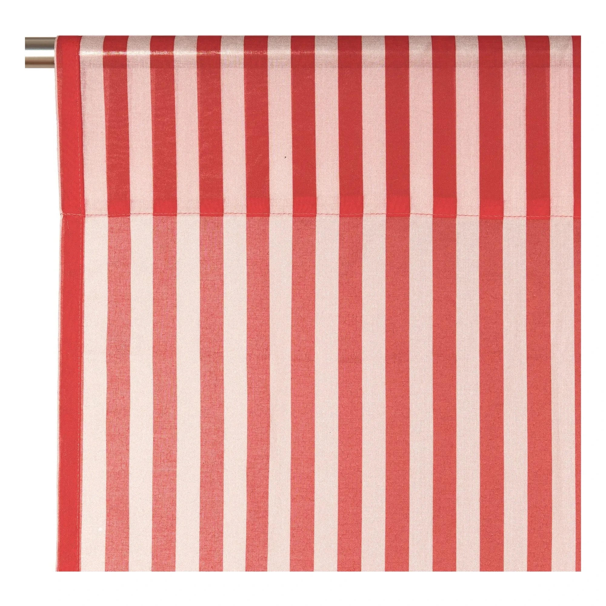 Nobodinoz - Wendy Checked Cotton Voile Curtain | Red