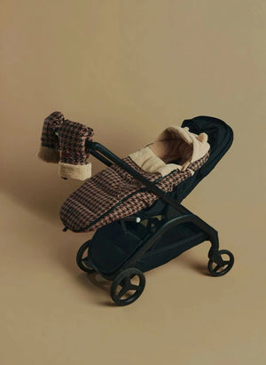 Töastie - Houndstooth Pattern Slippers Made from Recycled Fibers | Brown