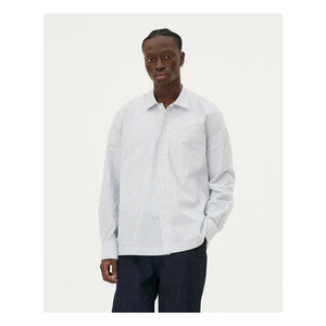Noyoco - Bora Striped Organic Cotton Shirt | Light Blue