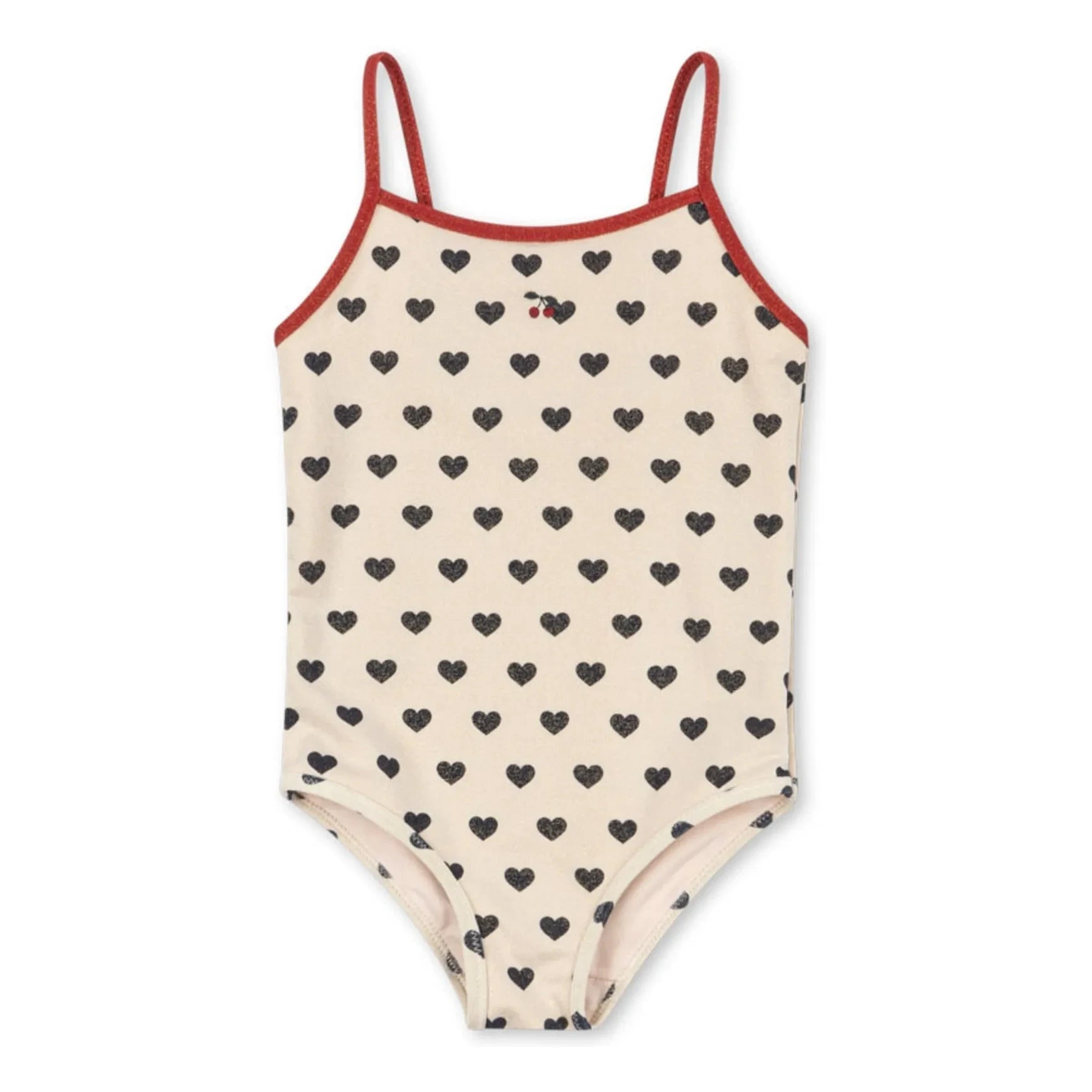 Konges Sløjd - Manon Hearts Glitter Swimsuit | Ecru