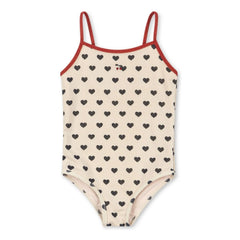 Konges Sløjd - Manon Hearts Glitter Swimsuit | Ecru