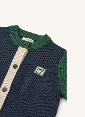 Liewood - Thea Cardigan with Color Blocks | Navy