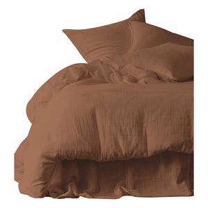 Haomy - Mykonos pamuklu müslin yastık kılıfları - 2'li Set | Mocaccino