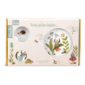 Moulin Roty - Trois petits lapins Porcelain Tableware Set