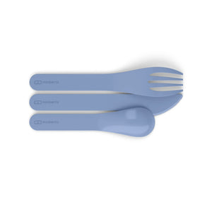 Monbento - MB Pocket Color Reusable Fork, Spoon, Knife | Light Blue