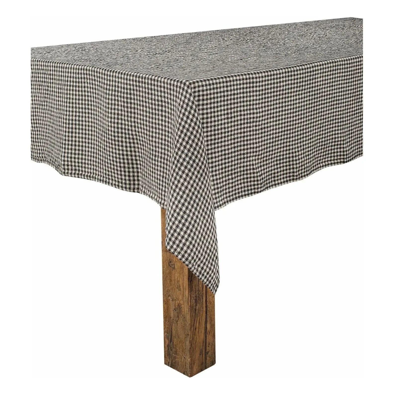 Haomy - Piana II Checkered Tablecloth | Charcoal