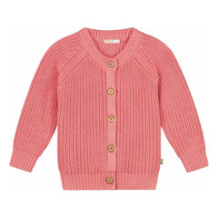 Yuki - Organic Cotton Raglan Cardigan | Blush