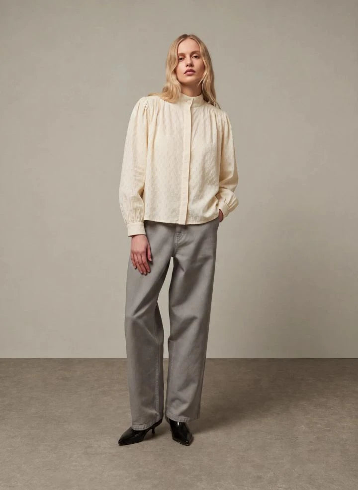 BELLEPIECE - Milton Cotton Blouse | Latte