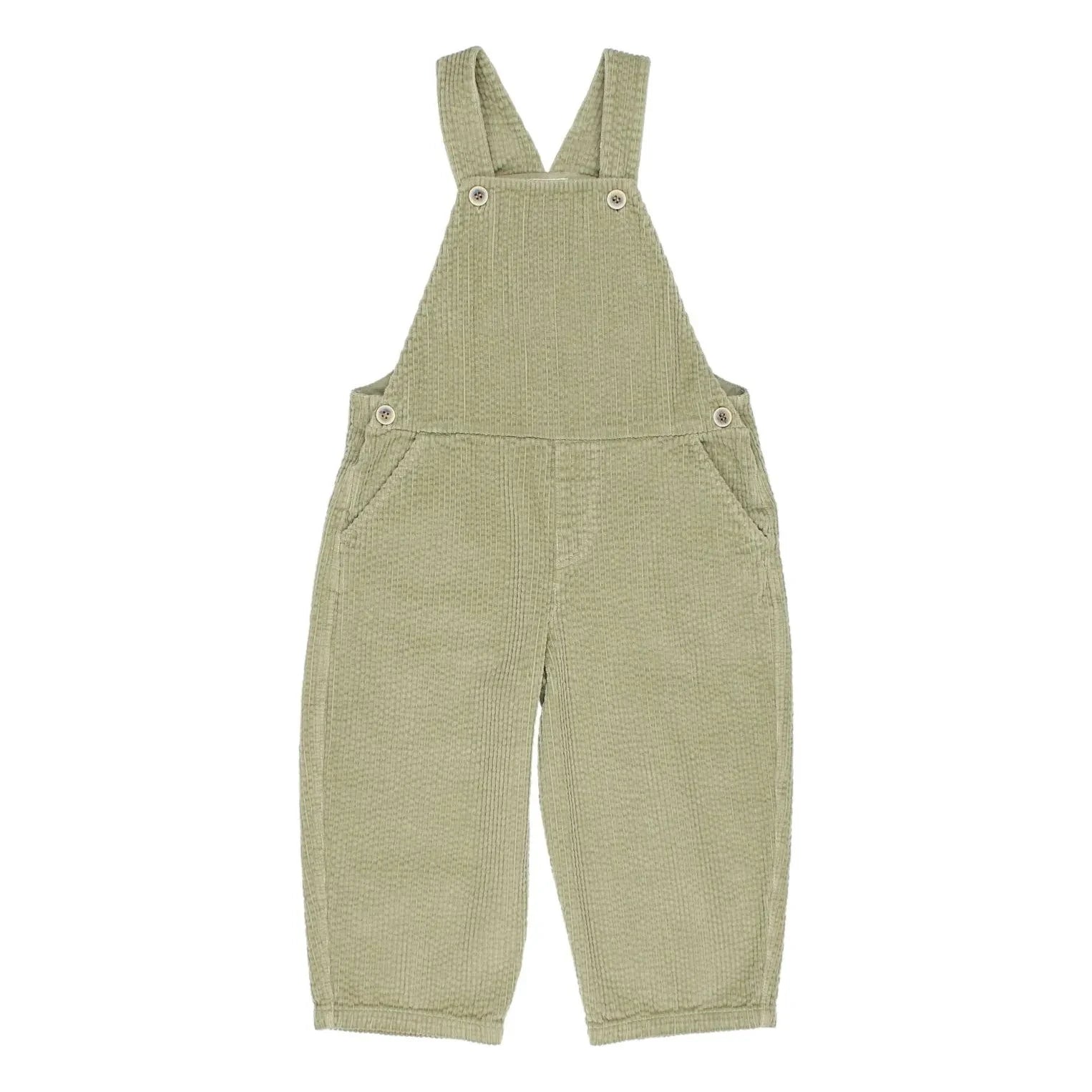 Búho - Kadife salopet | Soluk yeşil
