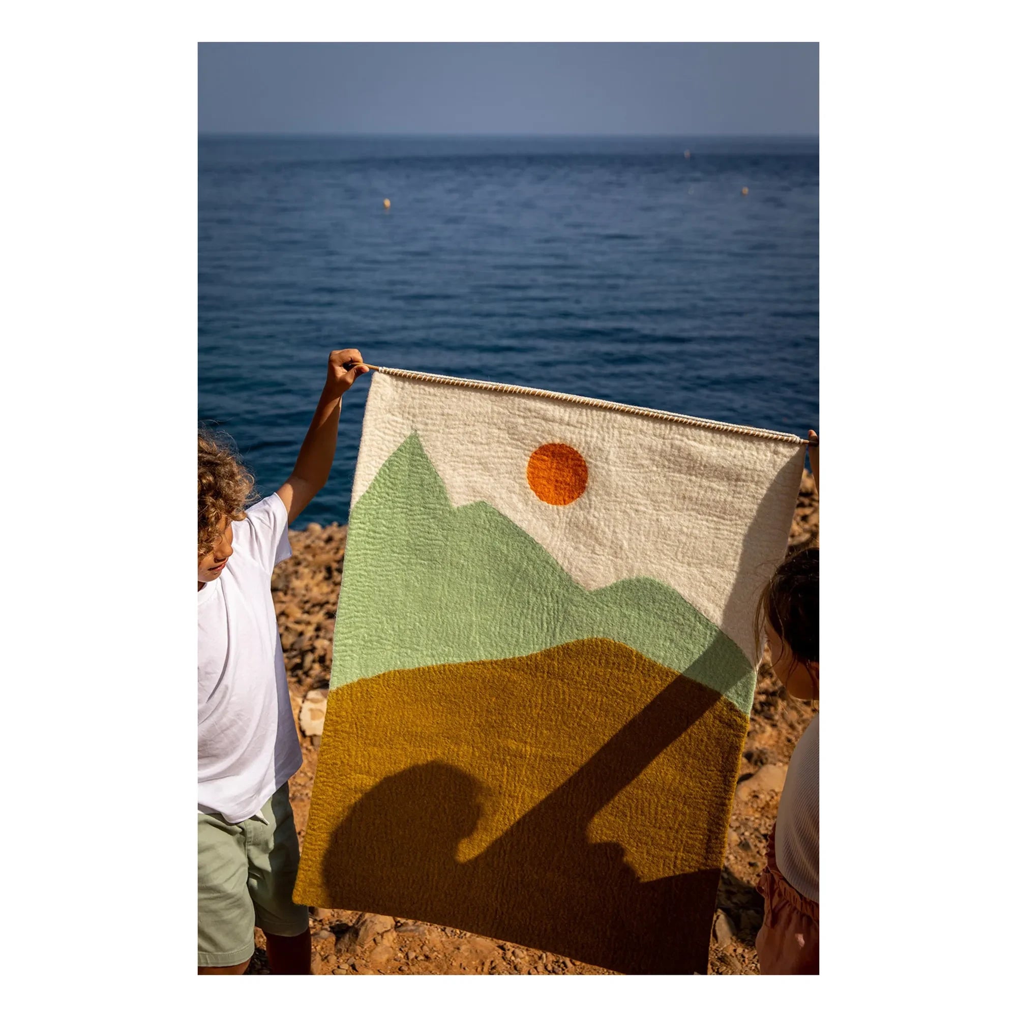 Muskhane - Midday Felt Wall Hanging | Pistachio Green