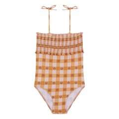 birinit - Peñalba Carreaux Swimsuit | Mustard